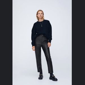 ZARA Mom Fit Faux Leather Pant
